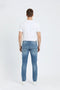 Man branded Straight Fit Denim Jeans - Blue Ashes