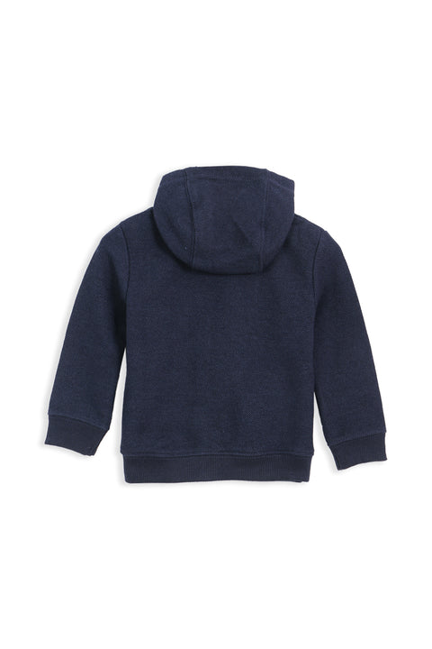 Boys ZRA Brand Terry Hoodie -Navy