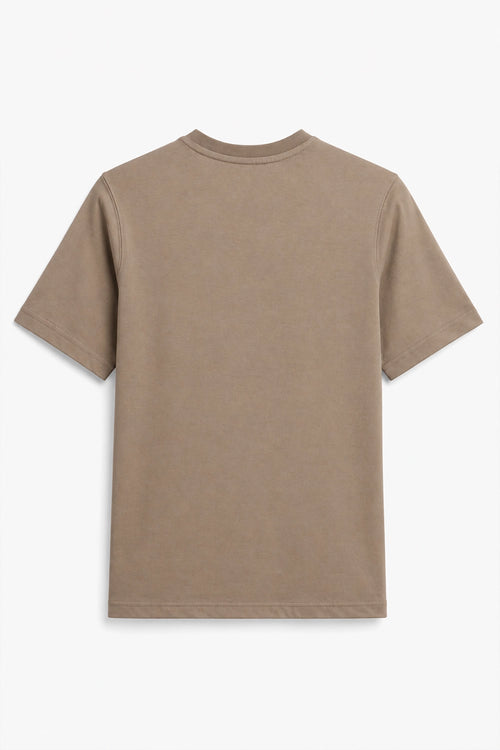 Men Branded Basic T-Shirt - Khaki