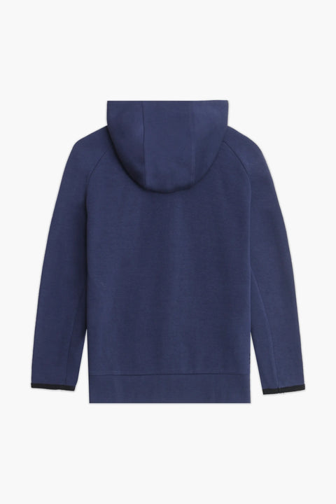 Boys Branded Zipper Hoodie - Navy