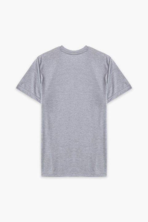 Men Branded R-Neck Tee - L/Grey