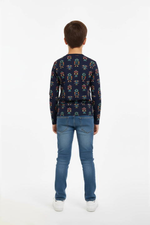 Boy Branded Graphic T-shirt F/S - Navy