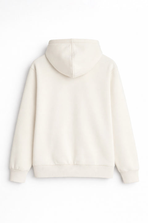 Men Branded Zipper Hoodie - Off White