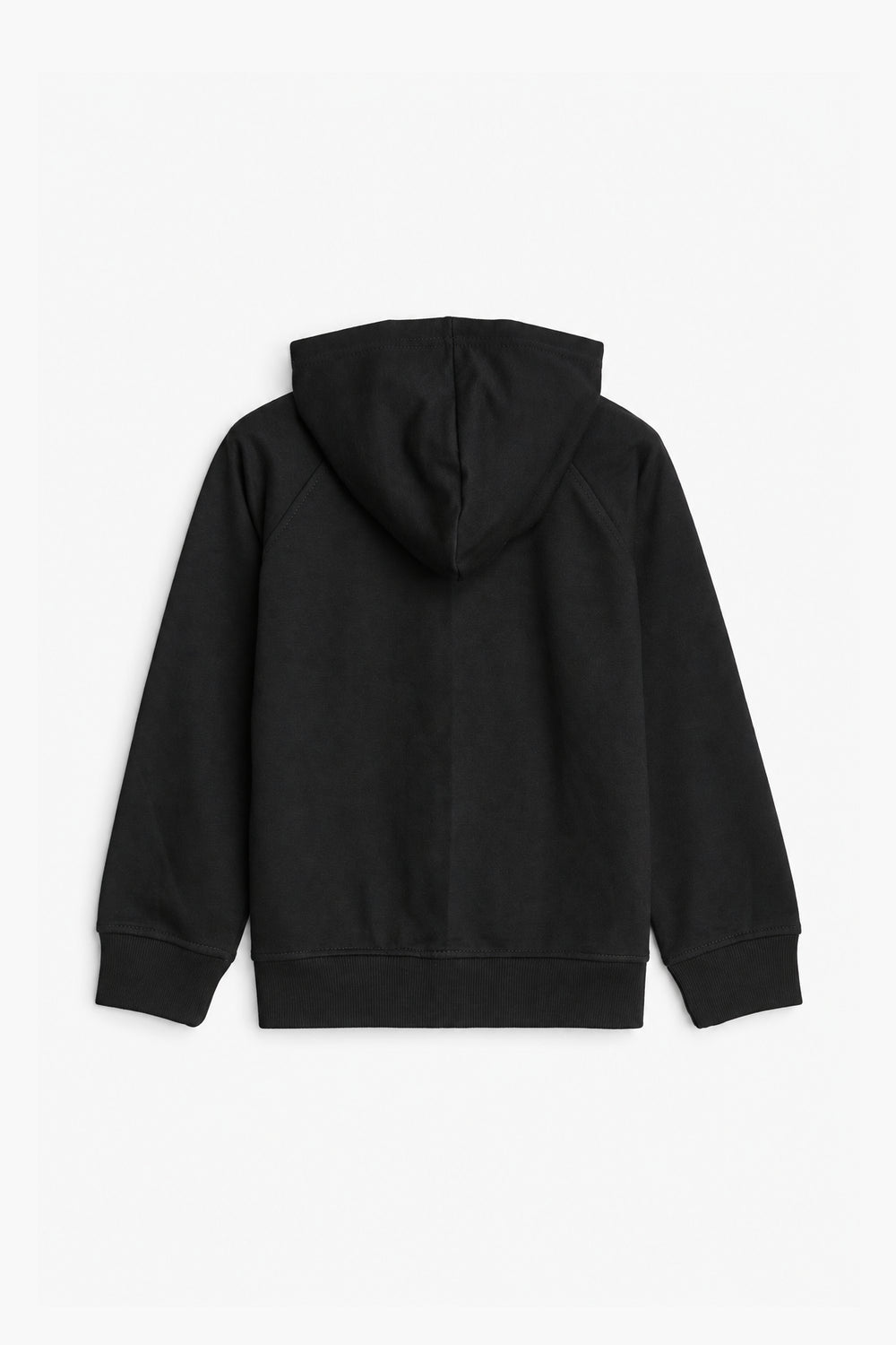 Boys Branded Zipper Hoodie - Black