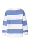 Women Branded Lining Sweatshirt - Blue And White