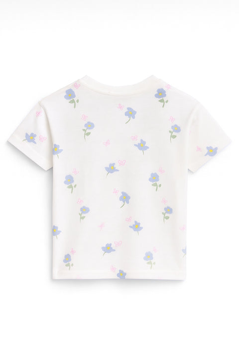 Girls Branded Graphic T-Shirt - White