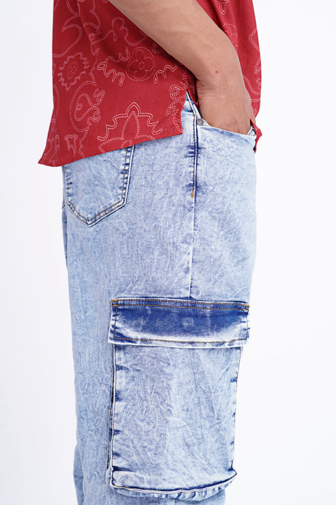 DENIM CARGO PANT