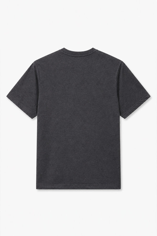 Men Branded Basic T-Shirt - Charcoal