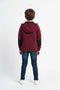 Boys Branded Zipper Hoodie - Maroon