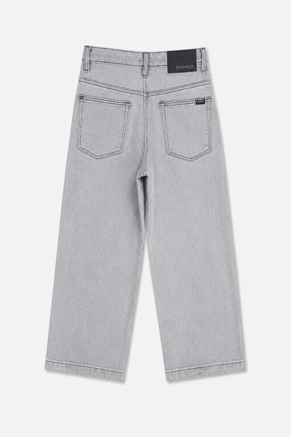 Boy Branded loose fit Denim Pant - L/GREY