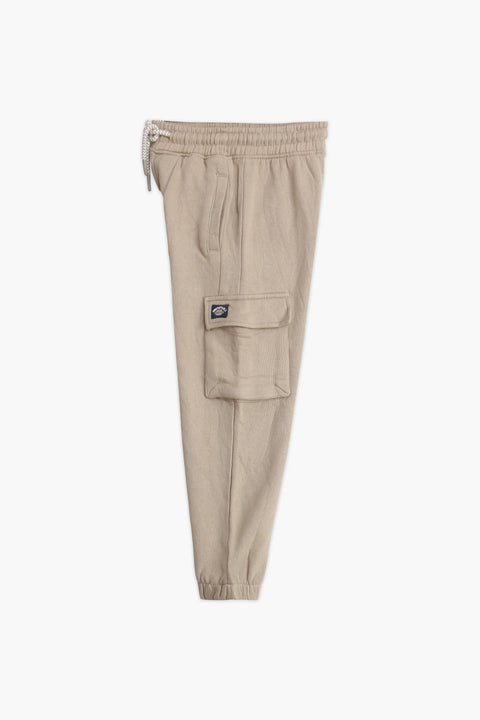 Boys Branded Cargo Fleece Trouser - Khaki