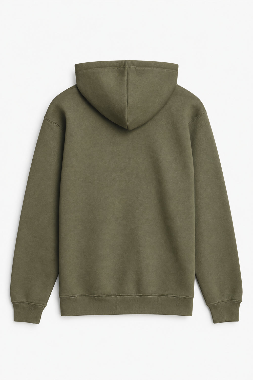 Men Branded Graphic Pullover Hoodie - Olive