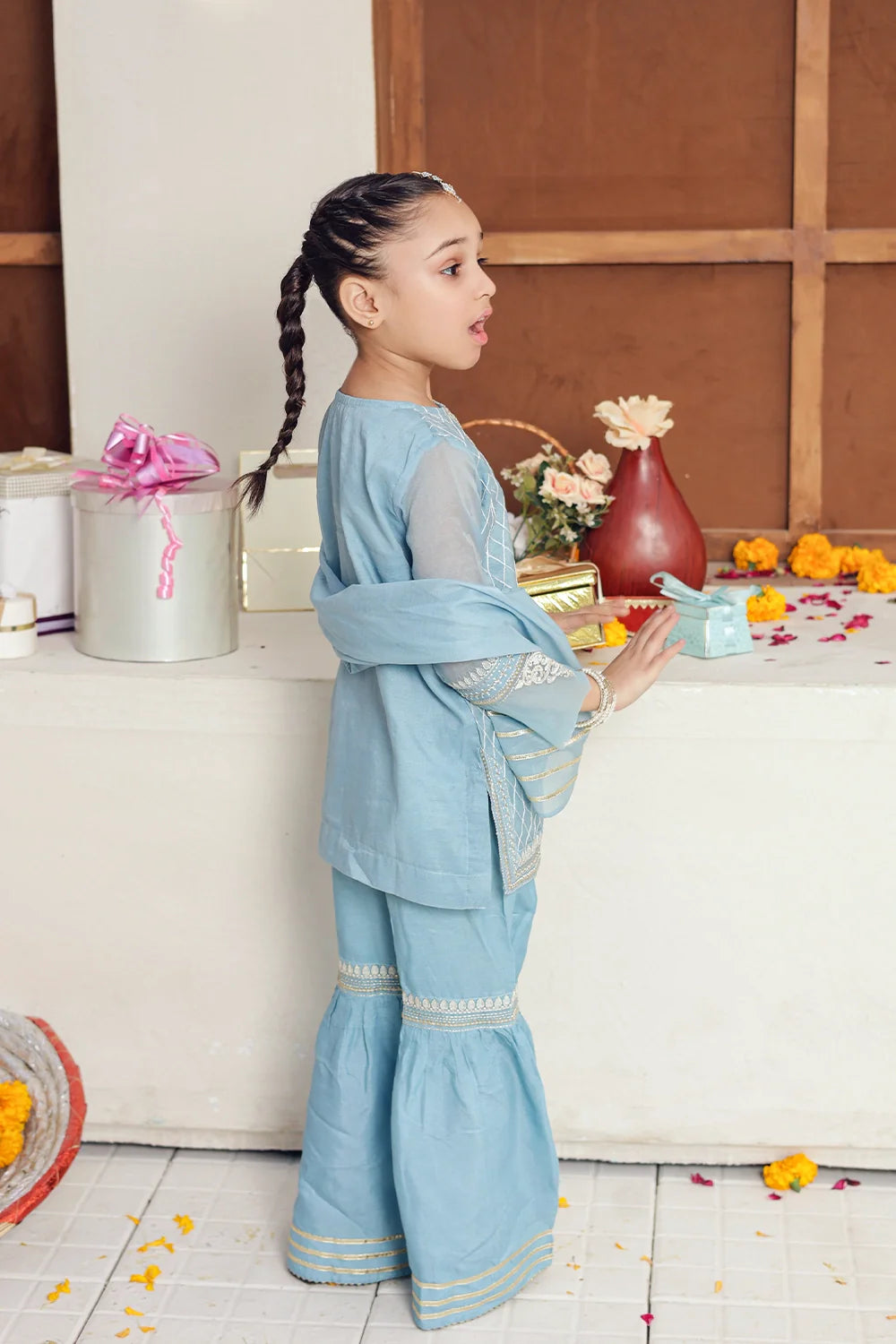 3 PIECE EMB LAWN SUIT
