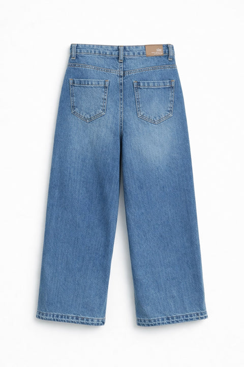 Girls Branded Denim pant - L/Blue
