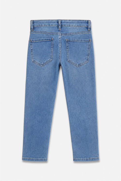 Boy Branded Straight fit Denim Pant - BLUE
