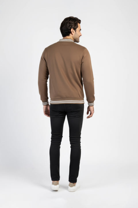 Men Quilt Zipper Jacket MJQT01 - Olive