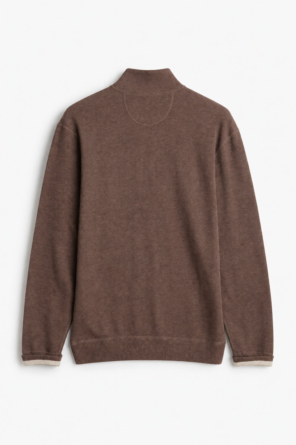 Men Branded Mockneck - L/Brown