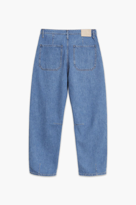 Women's Branded Wide Leg Jeans - M/Blue