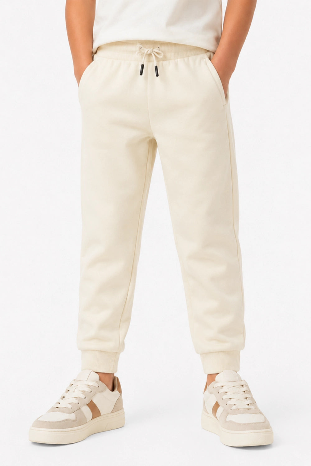 Boys Branded Trouser  - Cream