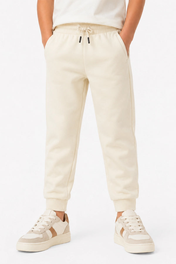 Boys Branded Trouser  - Cream