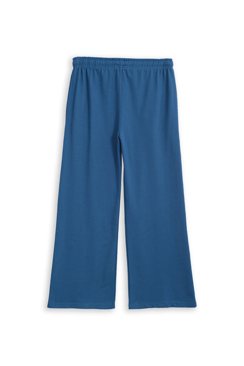 Women Wide Leg trouser WTRSR-24#02 - Jeans Blue