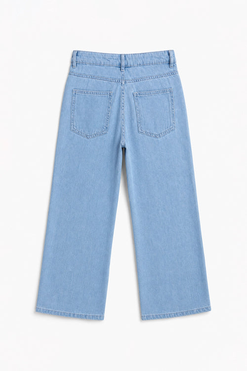 Boy Branded loose fit Denim Pant - L/BLUE