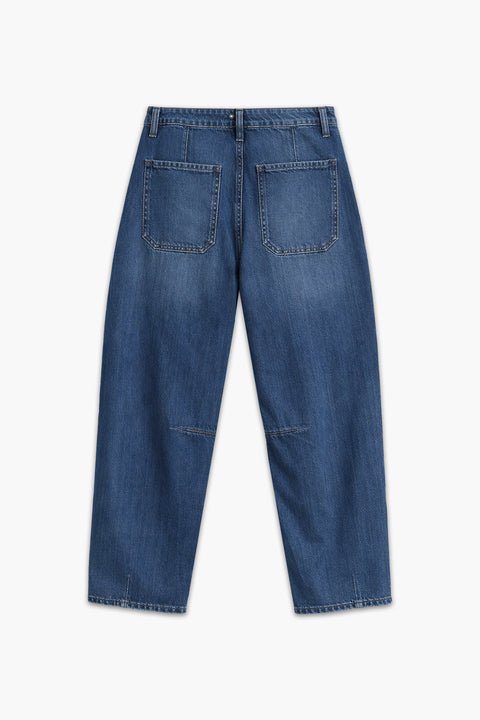 Women's Branded Wide Leg Jeans - M/Blue