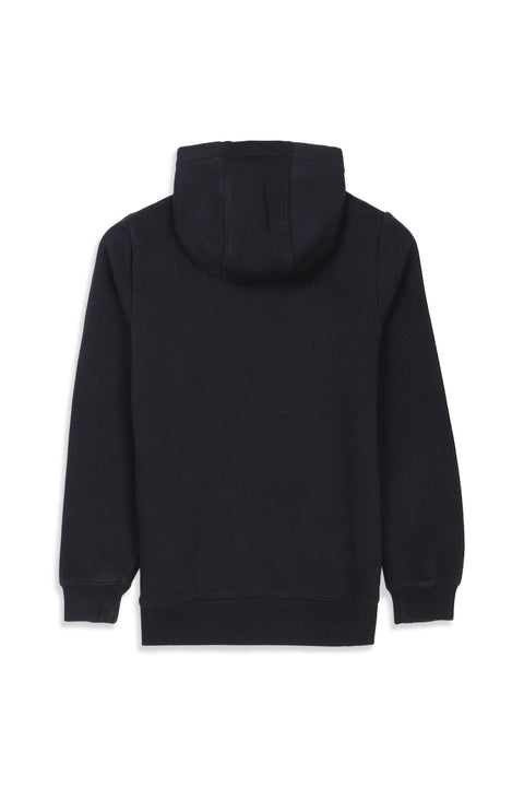 Boys Branded Graphic Fleece Hoodie - Black