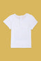 Girls Branded Graphic T-Shirt - White