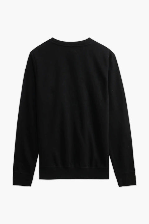Men Branded Basic Sweatshirt - Black
