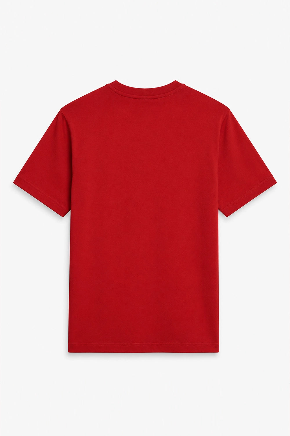 Men Branded Basic T-Shirt - D/Red