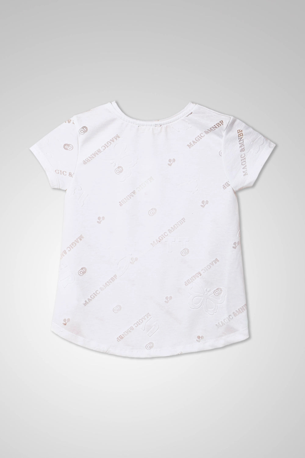Girls Branded Graphic T-Shirt - White