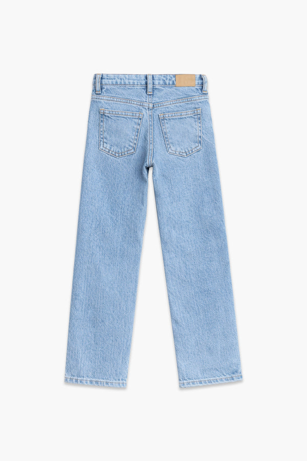 Girls Branded Straight Fit Denim Pant - M/Blue
