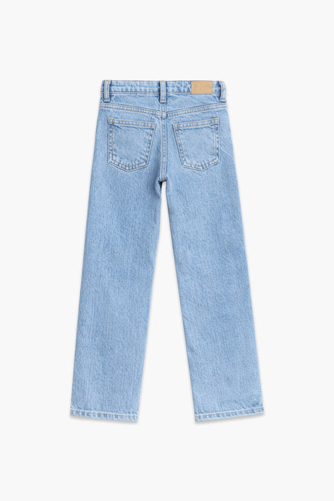 Girls Branded Straight Fit Denim Pant - M/Blue