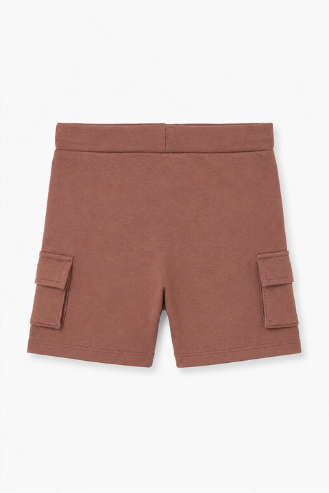 Boy Branded Cargo Short - Brown