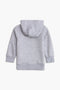 Boys Branded Zipper Hoodie - Grey