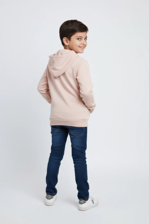Boys Graphic Pullover Hoodie - L/pink