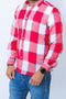 Men Casual Check Shirt ( Red & White )