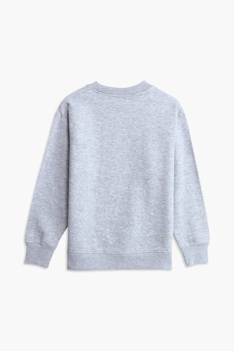 Boys Branded Graphic Sweatshirt - Heather Grey