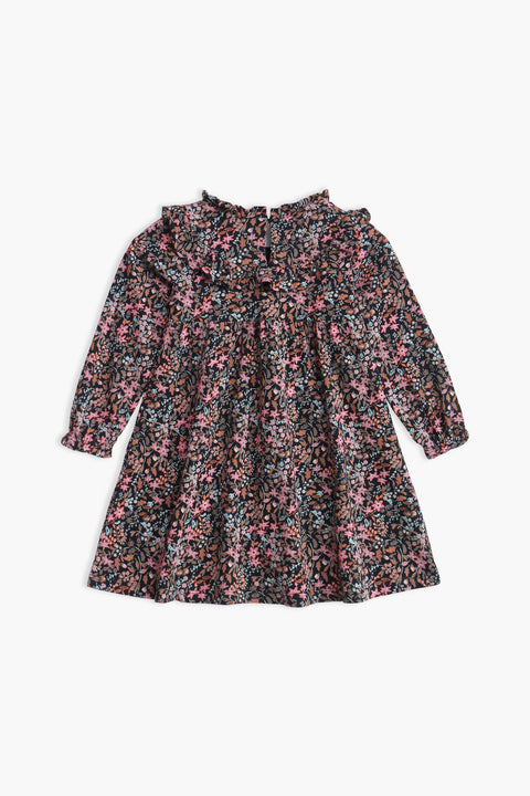 Girl Branded Graphic Frock - Multi