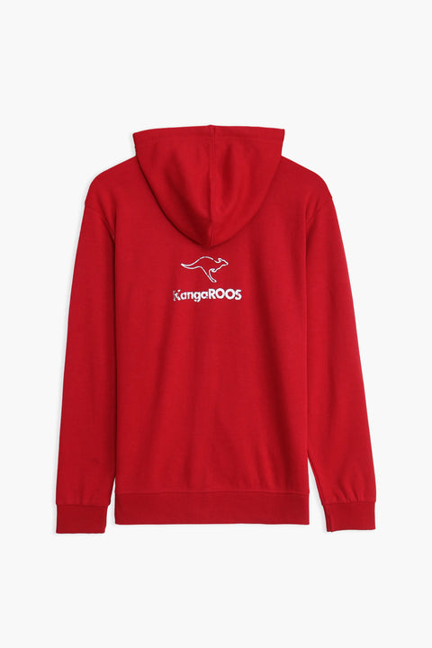 Women Kangroos Hoodie Zipper - Red