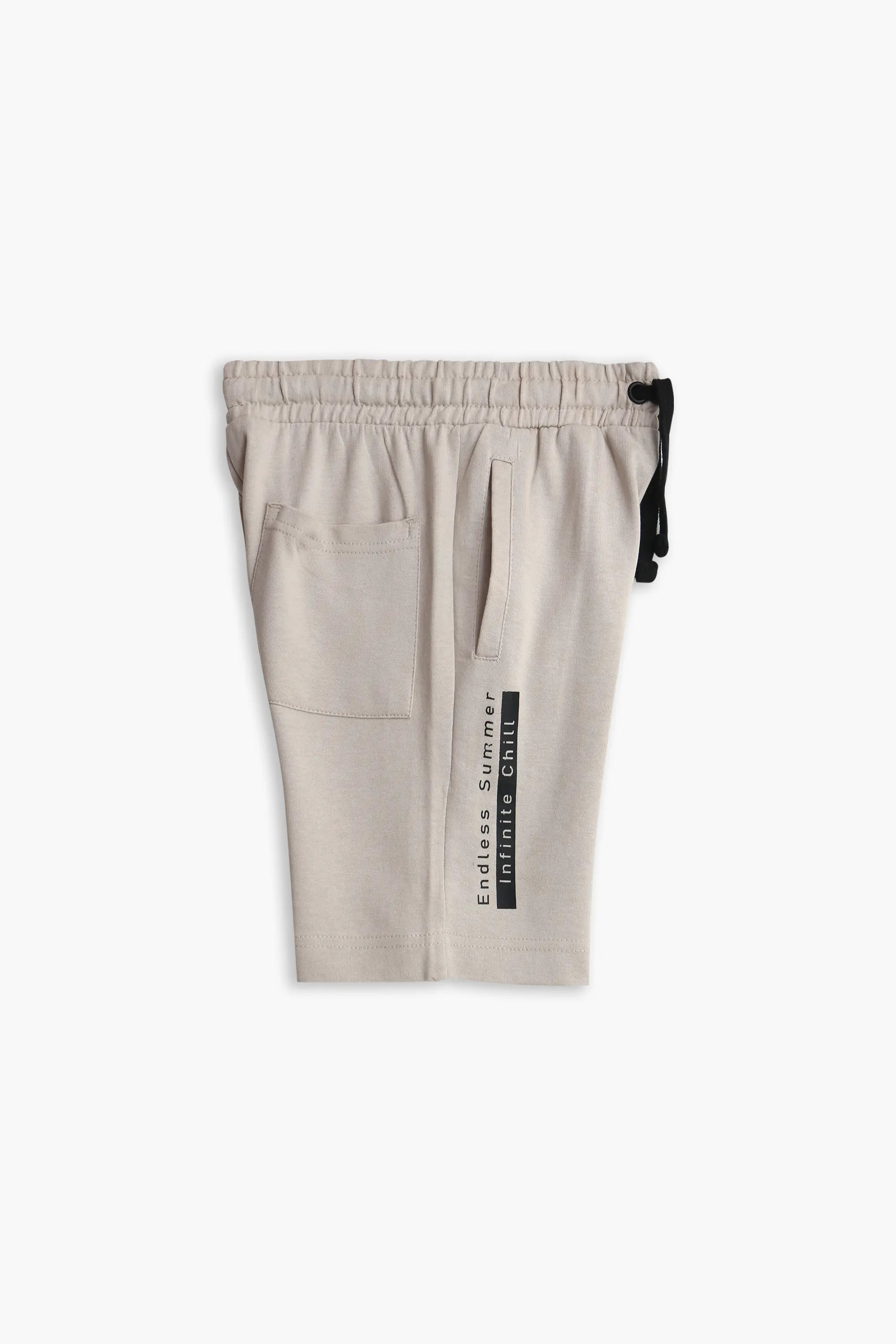 Boy Branded Graphic Short - Fawn