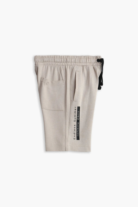 Boy Branded Graphic Short - Fawn