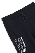Boys Branded Graphic Fleece Trouser - Black