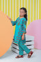 Girls Eastern Printed Lawn 2-Piece Suit GSE-9 - Sea Green