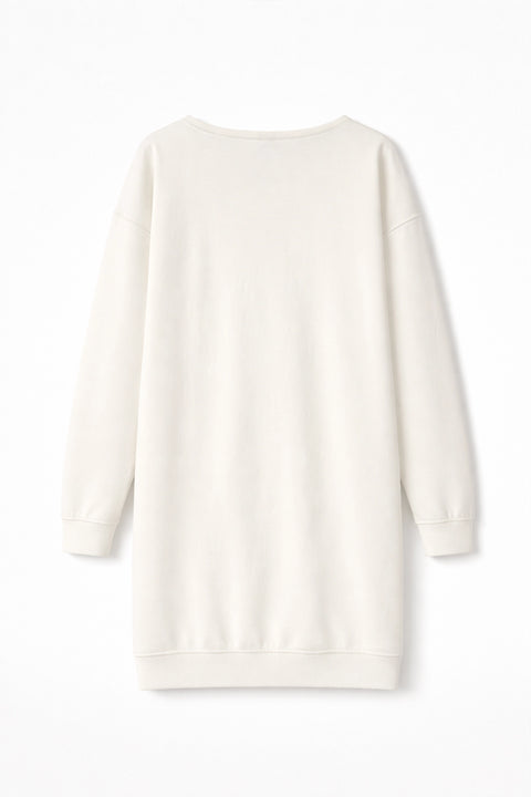 Women Long Sweatshirt (Brand: Bench) - Cream
