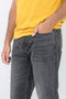 Man branded Straight Fit Denim Jeans - D/Grey