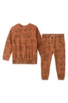 Boys Graphic 2 Piece Suit F/S - Brown