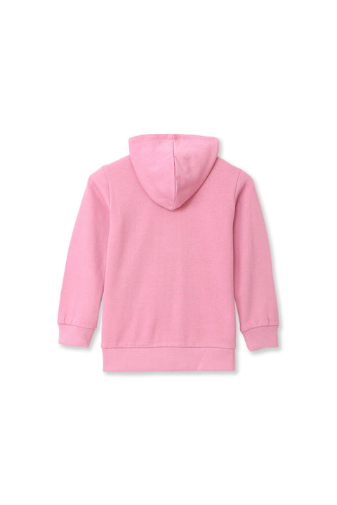 Girls Branded Fleece Hoodie Zipper - Pink