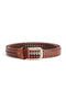 Men Leather Chattai Belt - Brown